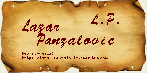 Lazar Panzalović vizit kartica